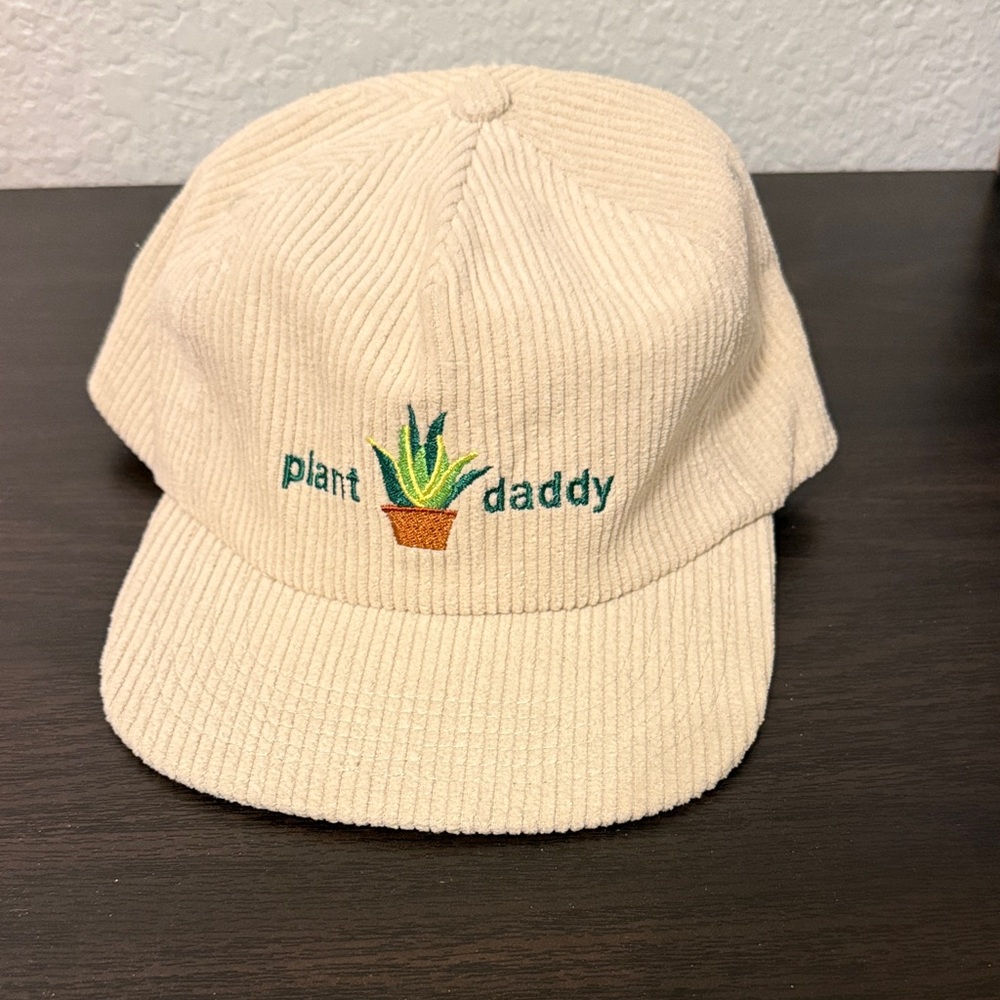Cream Corduroy 'Plant Daddy' Hat
